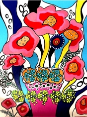 Garden of Deliights #1 - Original Acrylic on Canvas 12 x 16