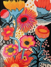 Garden of Delights #2 SOLD - Original Acrylic on Canvas 12 x 16