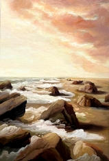 Beach Walk - Oil on Canvas 48 x 32 x 3