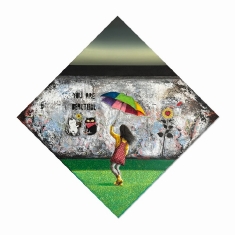 You are Beautiful - Original mixed media 40 x 40