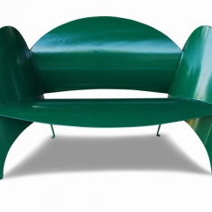 Love Seat - Powder Coated chair made from recycled propane tank