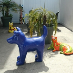 Blue Dog - Outdoor or Indoor Ceramic