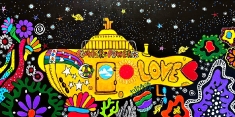 All Yoy Need is Lovs - Original Acrylic on Canvas 18 x 36