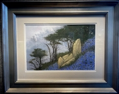 Blue Crest - Watercolor 16 x 20 Framed