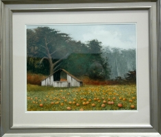 November Harvest - Watercolor 25 x 29 Framed