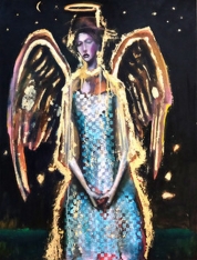 Full Glow - Gold Leaf and Oil on Canvas 30 x 40