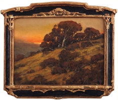 Oak Lore $2900 - Oil on Linen Deco Frame 17 x 20.5